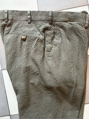 SuitSupply Seersucker Pants in Green